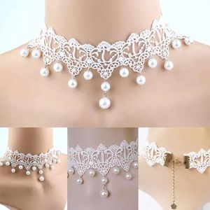 🎀New Lace Pearl Choker Statement Necklace Jewelry